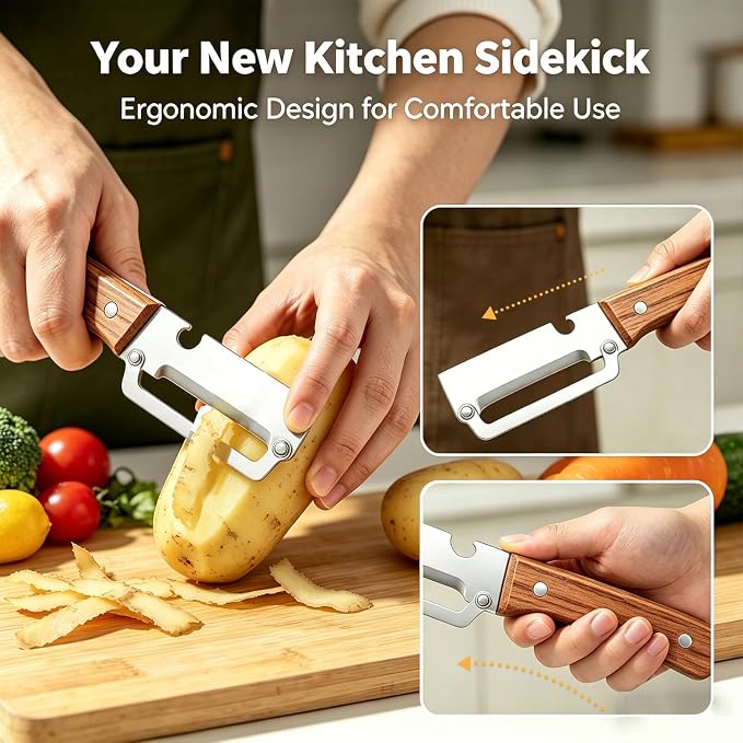 2-in-1 Multifunctional Vegetable Peeler, Premium Vegetable Peeler - Image 3