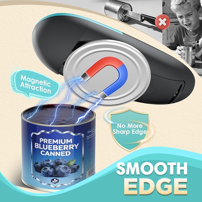 Electric Can Opener, Fits All Can Sizes One Touch Automatic Can Opener - Image 3