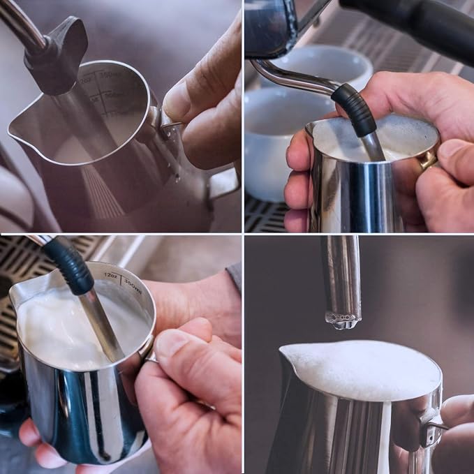 SIKEMAY Milk Frothing Pitcher Cup, 20oz/600ML Milk Frother Cup Stainless Steel - Image 6