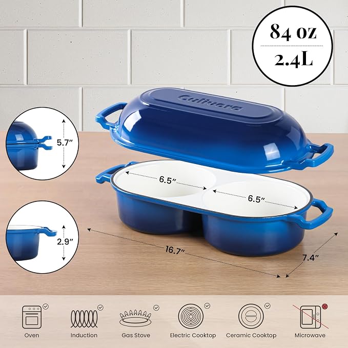 Cast Iron Bread Pan with Lid, Mini Enamel Sourdough Baking Dutch Oven Pot - Image 2