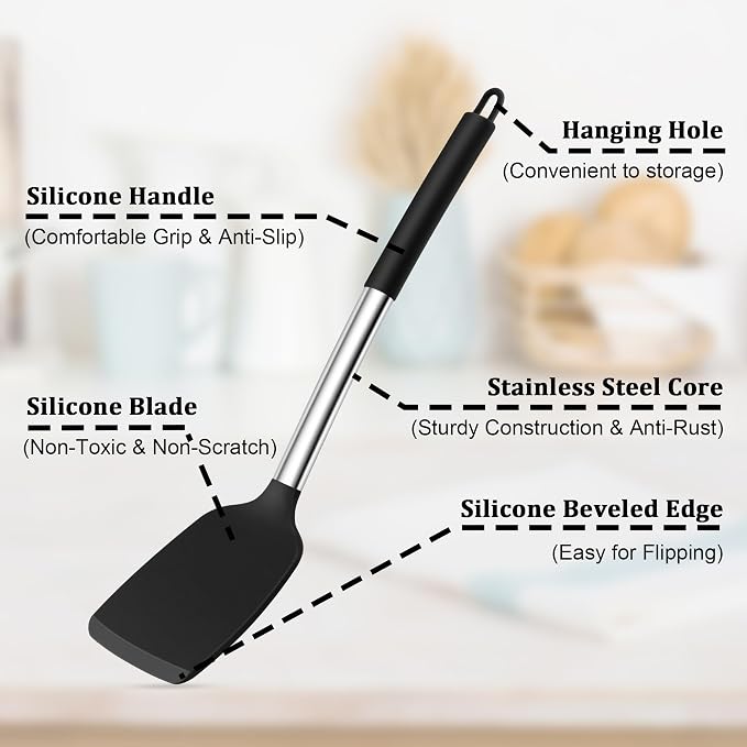 TeamFar Cooking Utensils Set, for Nonstick Cookware Flipping Frying Turning - Image 3