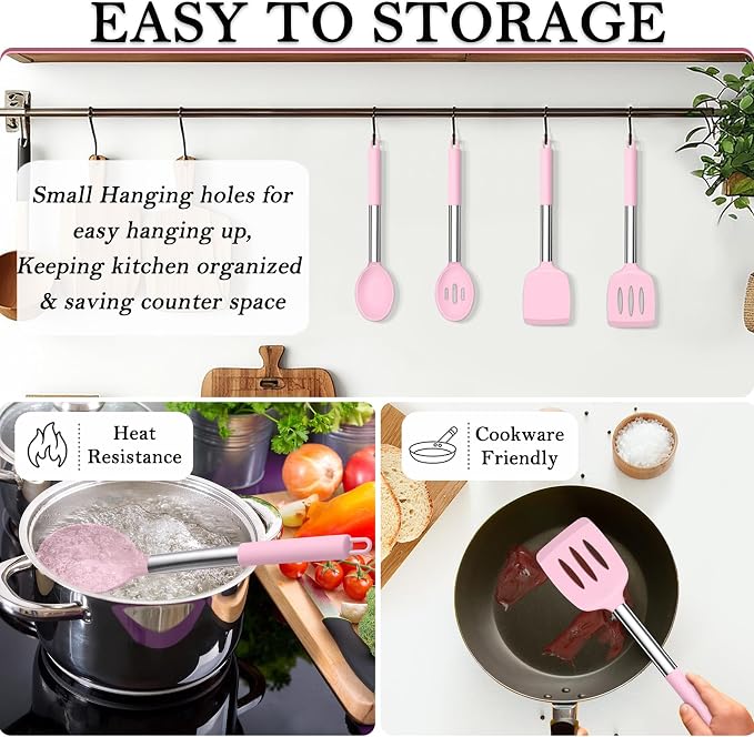 TeamFar Kitchen Utensils, for Frying Mixing Draining Turning, Healthy & - Image 4