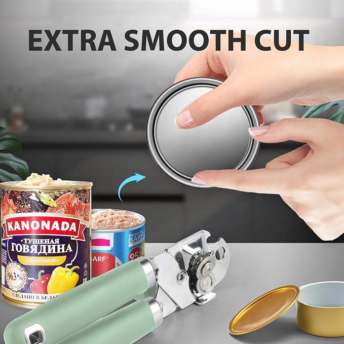Safring Can Opener Manual, Heavy Duty Handheld Strong Can Opener - Image 7