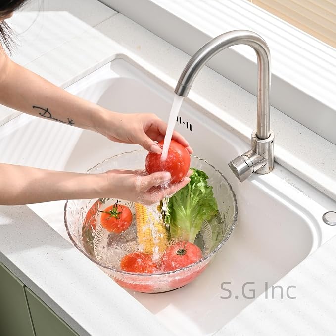 S.G Premium Quality 2 Gallon / 8 Quart Clear Plastic Punch Bowl - Image 4