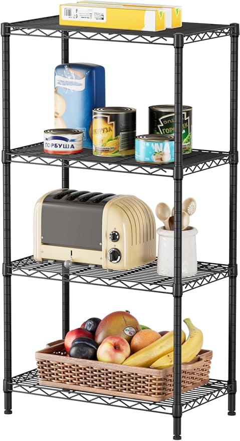 SINGAYE 4 Tier Storage Rack Wire Shelving Unit Shelves Metal by SINGAYE