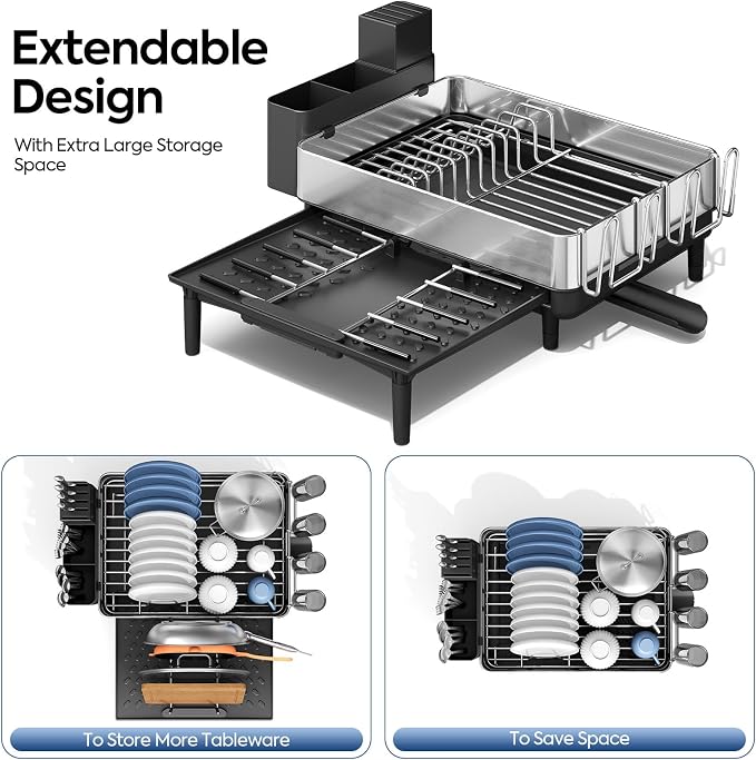 Urackify Dish Drying Rack for Kitchen Counter - Image 5