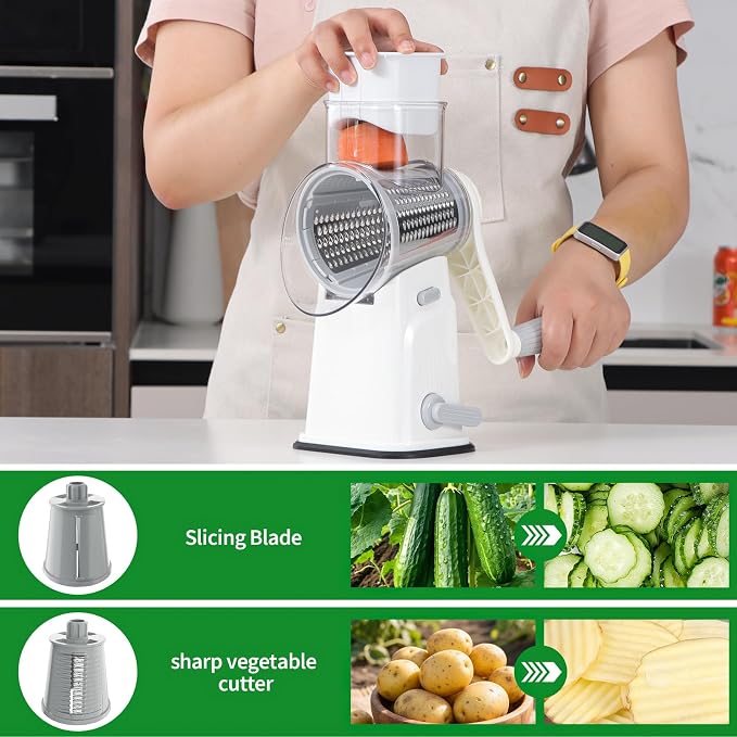 Ourokhome Rotary Cheese Grater Cheese Shredder - Image 2