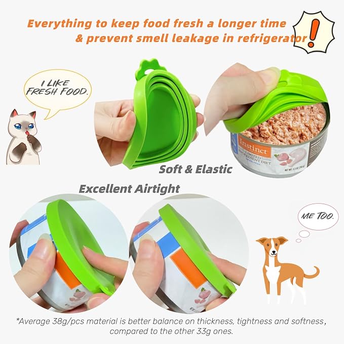 MoPawKT- Silicone Pet Food Can Covers Lids, 3 Inner Diameters 2.6”/3”/3.4” Fits - Image 5