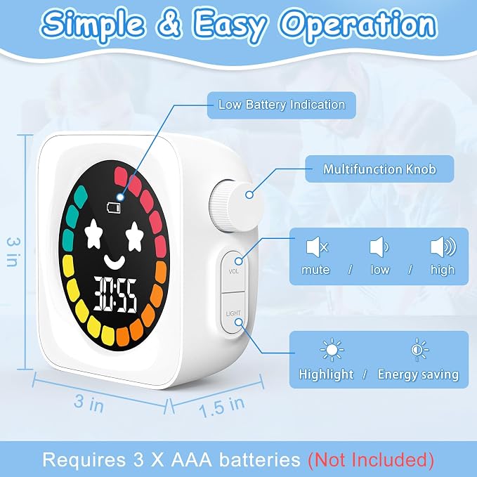Visual Timer, 99 Minute Digital Kitchen Desk Timer - Image 3
