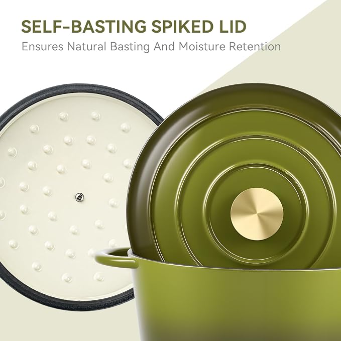 Miereirl 6 Quart Enameled Dutch Oven Pot - Image 4