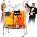 2 Gallon Glass Drink Dispensers by Vsonker