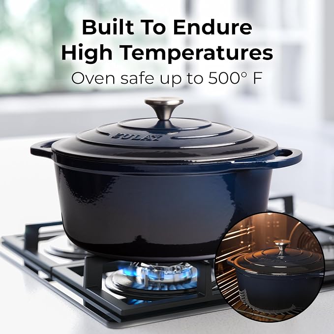 Zulay Kitchen 6 Quart Enameled Cast Iron Dutch Oven Pot - Image 2