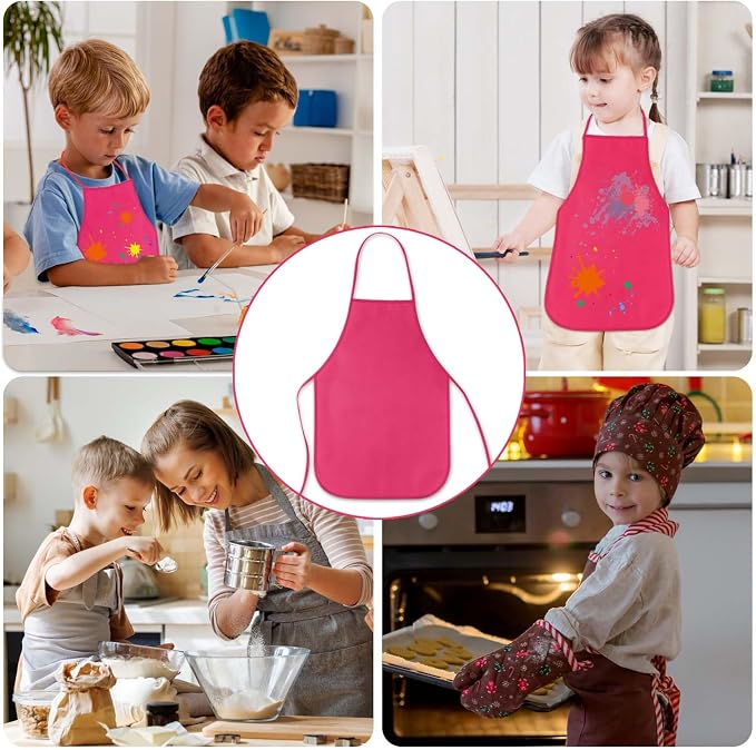 KUUQA 16/24/30/36/40Pcs Kids Apron Painting Aprons - Image 5