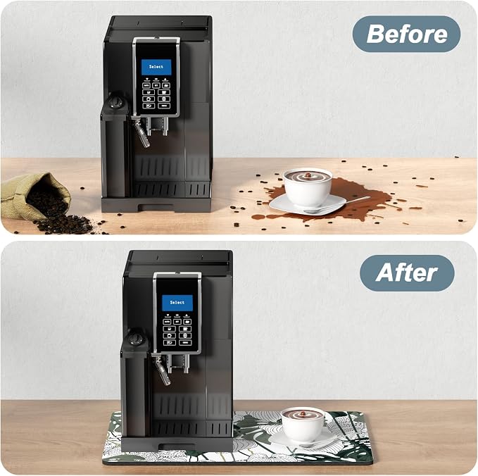 Rnivvi Coffee Mat, Hide Stain Rubber Backed Absorbent Dish Drying Pad - Image 6