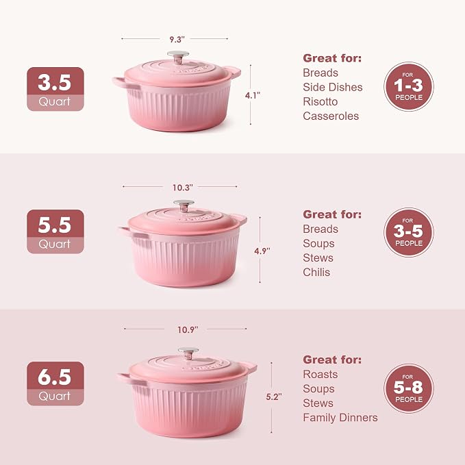 SENSARTE Enameled Cast Iron Dutch Oven Pot - Image 9
