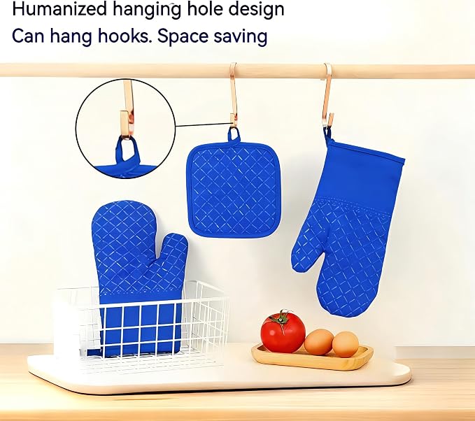 Oven Mitts and Pan Racks 4-Piece Set, Extended Kitchen Oven Mitts and Pan Racks - Image 5