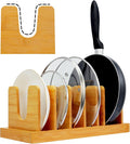 MinBoo Bamboo Pot Lid Organizer Pot Lid Holder, Pot and Pan Organizer Drawer by MinBoo