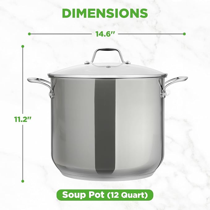 NutriChef 12 Quart Stainless Steel Stock Pot - Image 7