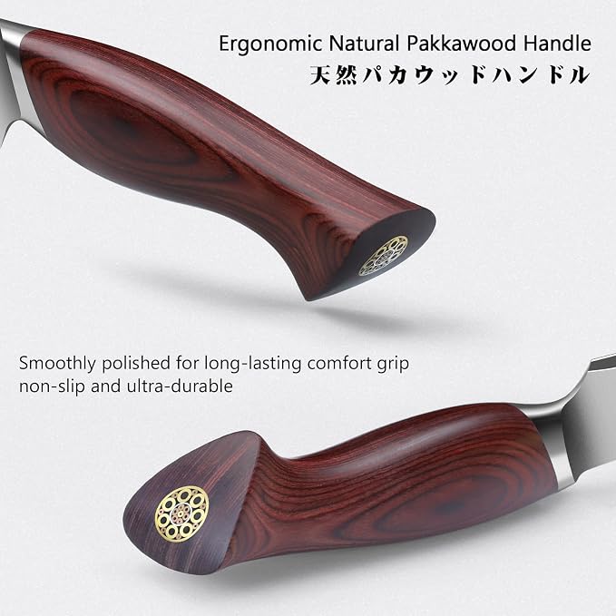 SHAN ZU Bread Knife 8 Inch, Japanese High Carbon 10Cr15Mov Stainless Steel Cake - Image 4