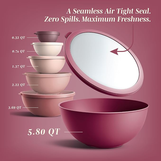 COOK WITH COLOR Mixing Bowls with Lids - Image 2