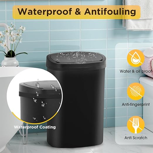 BestOffice | 13 Gallon Plastic Trash Can - Image 6