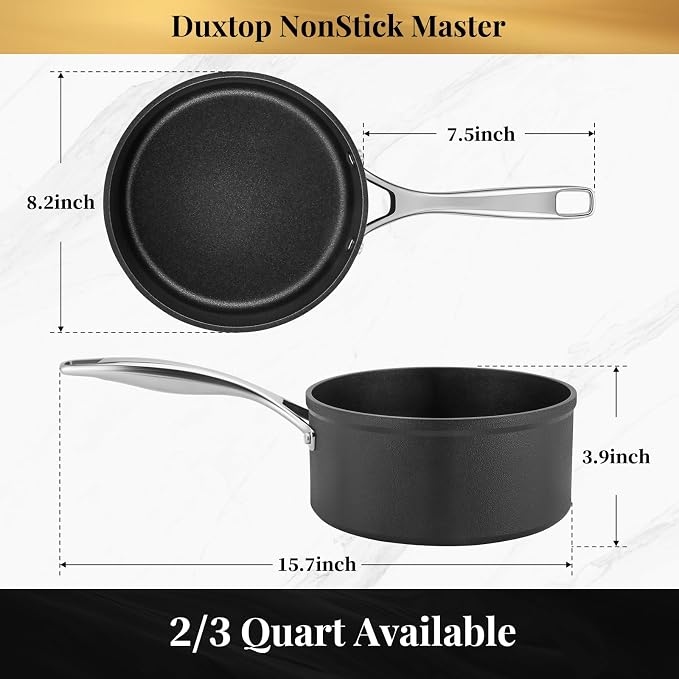 Duxtop Nonstick Master Saucepans 3 Quart Hard Anodized Sauce Pan - Image 2