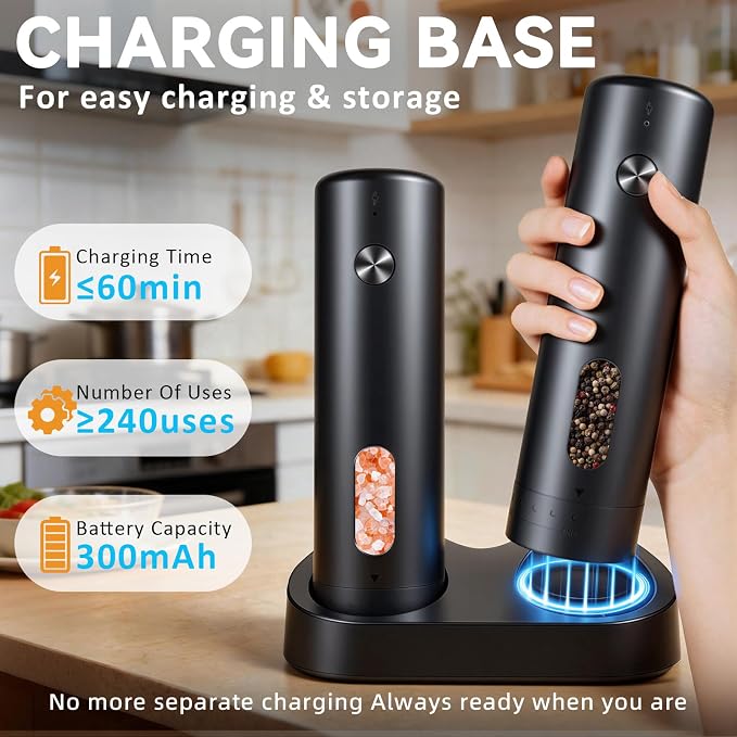 Electric Salt and Pepper Grinder Set - Image 5