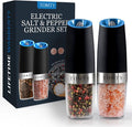 Gravity Electric Salt and Pepper Grinder Set White Elephant Gifts by TOMTY
