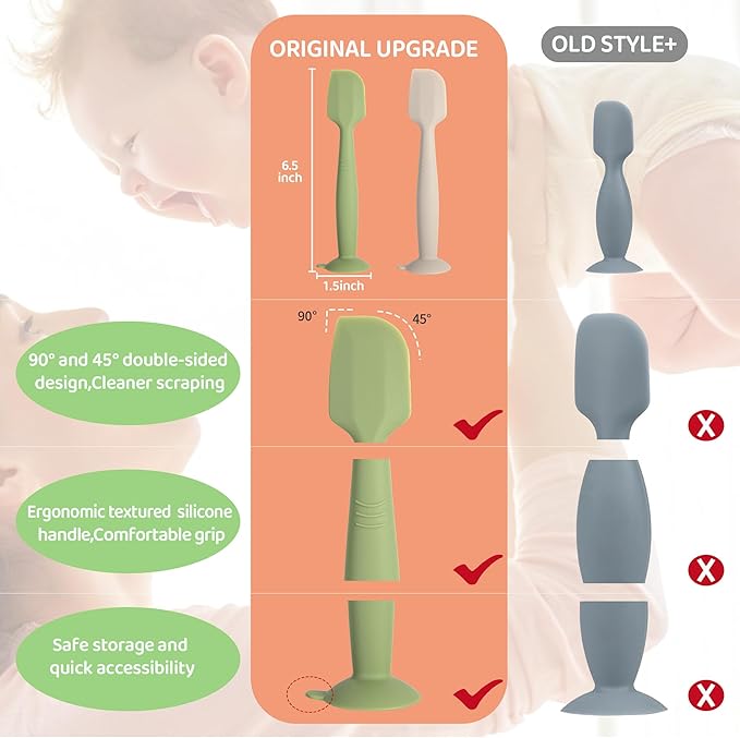 Baby Diaper Cream Spatula 3 Pack Diaper Spatulas Soft Silicone Diaper Cream - Image 6