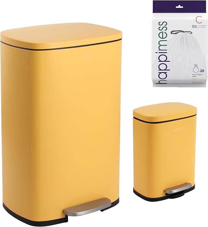 happimess HPM1006L Connor Rectangular 13-Gallon Trash Can by Happimess