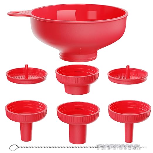 Wide Mouth Kitchen Funnel, Food Grade Plastic Cooking Canning Funnel by BALIWELL