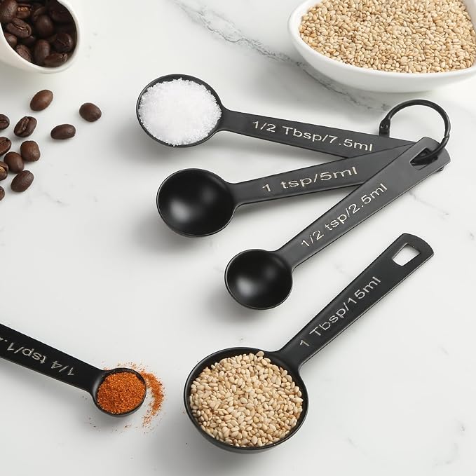 Stainless Steel Measuring Spoons Set of 5, Metal Measuring Cups - Image 6