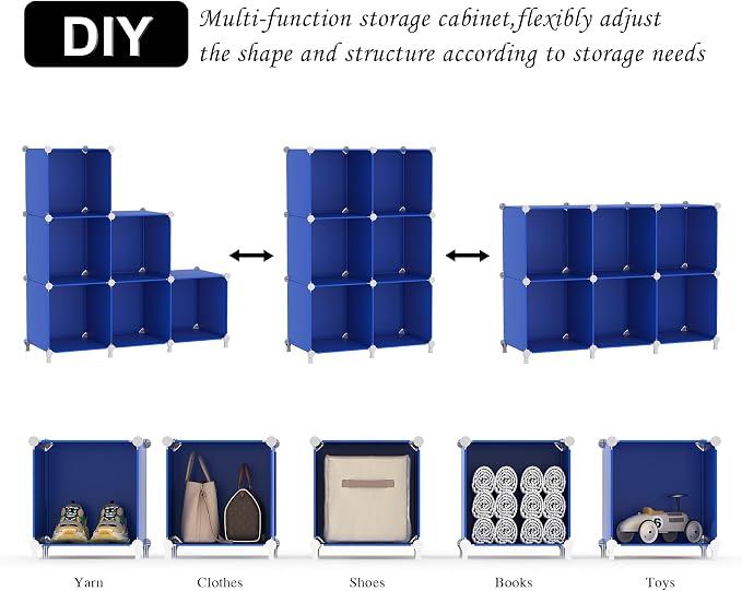 AWTATOS Cube Storage Organizer, 6 Cube Closet Organizers and Storage Shelves - Image 6