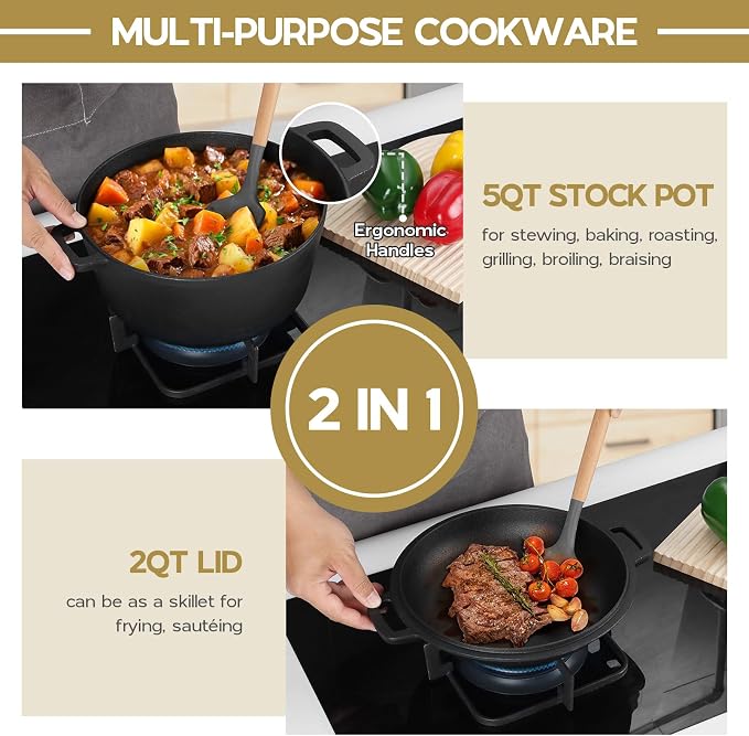TeamFar Pre-season Cast Iron Dutch Oven - Image 3
