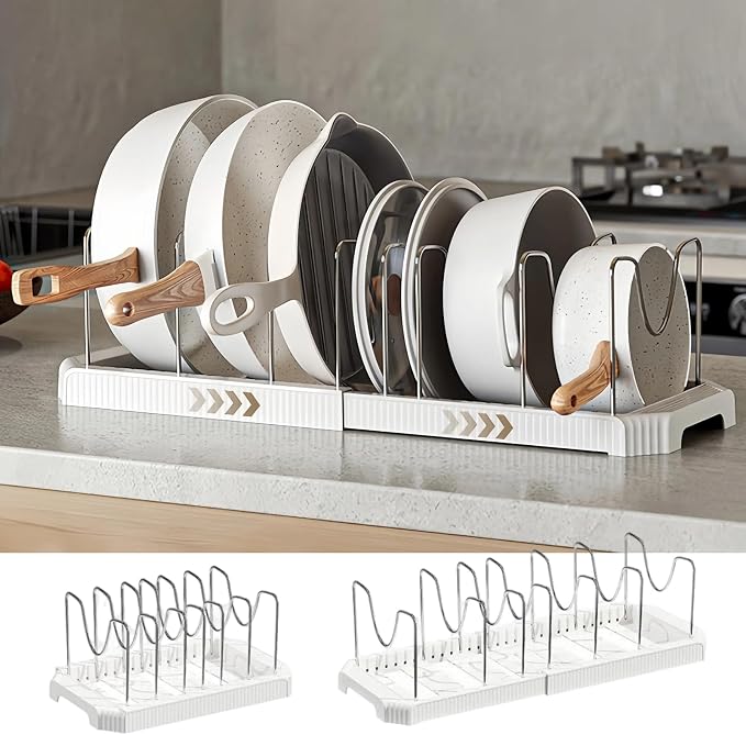Expandable Pot and Pan Organizer Rack by Silanit