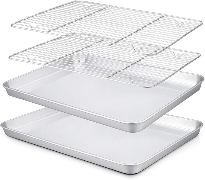 TeamFar 10.5’’ x 8’’ x 1’’ Toaster Oven Pan by TeamFar