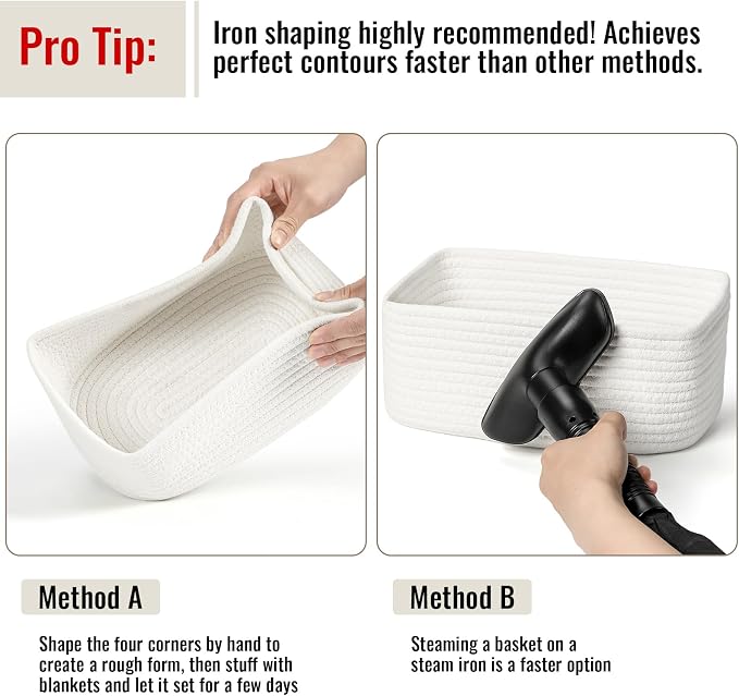 8 Pack Small Storage Baskets for Organizing, Woven Rope Bins for Bathroom - Image 7