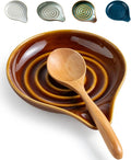 LAUCHUH Spoon Rest, 5 inches Large Ceramic Spoon Rest by LAUCHUH