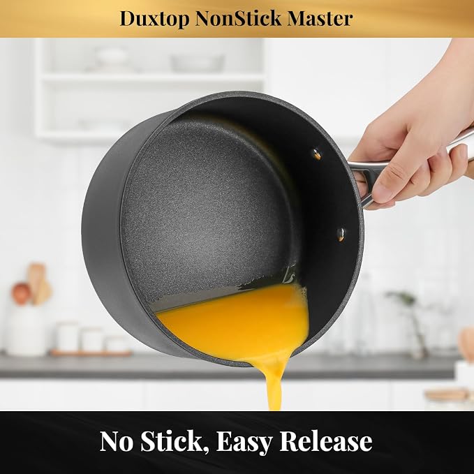 Duxtop Nonstick Master Saucepans Hard Anodized 2 Quart Small Sauce Pan - Image 6