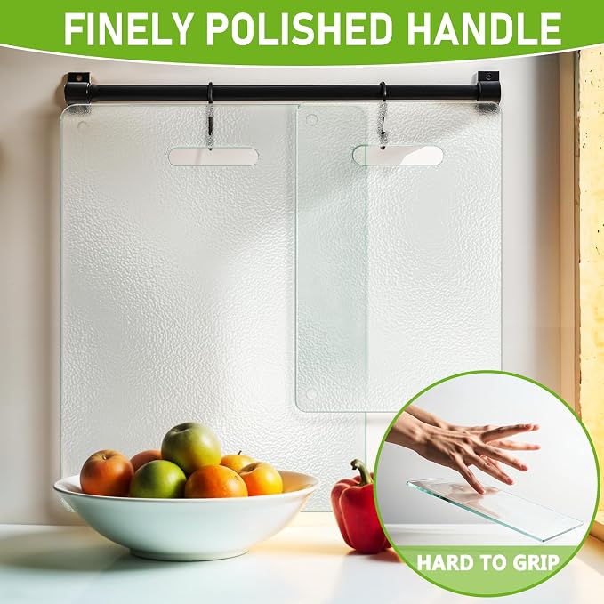 Tempered Glass Cutting Board for Kitchen, Plastic Free, Scratch Resistant - Image 2