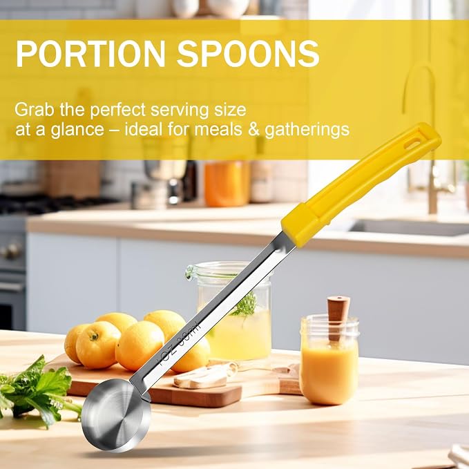 1 Ounce Solid Stainless Steel Portion Control Ladle Spoon - Image 7