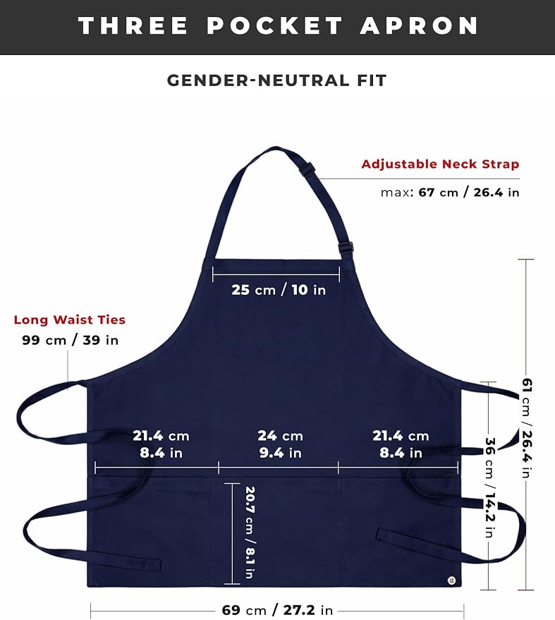 Chef Works Unisex Three Pocket Apron - Image 7