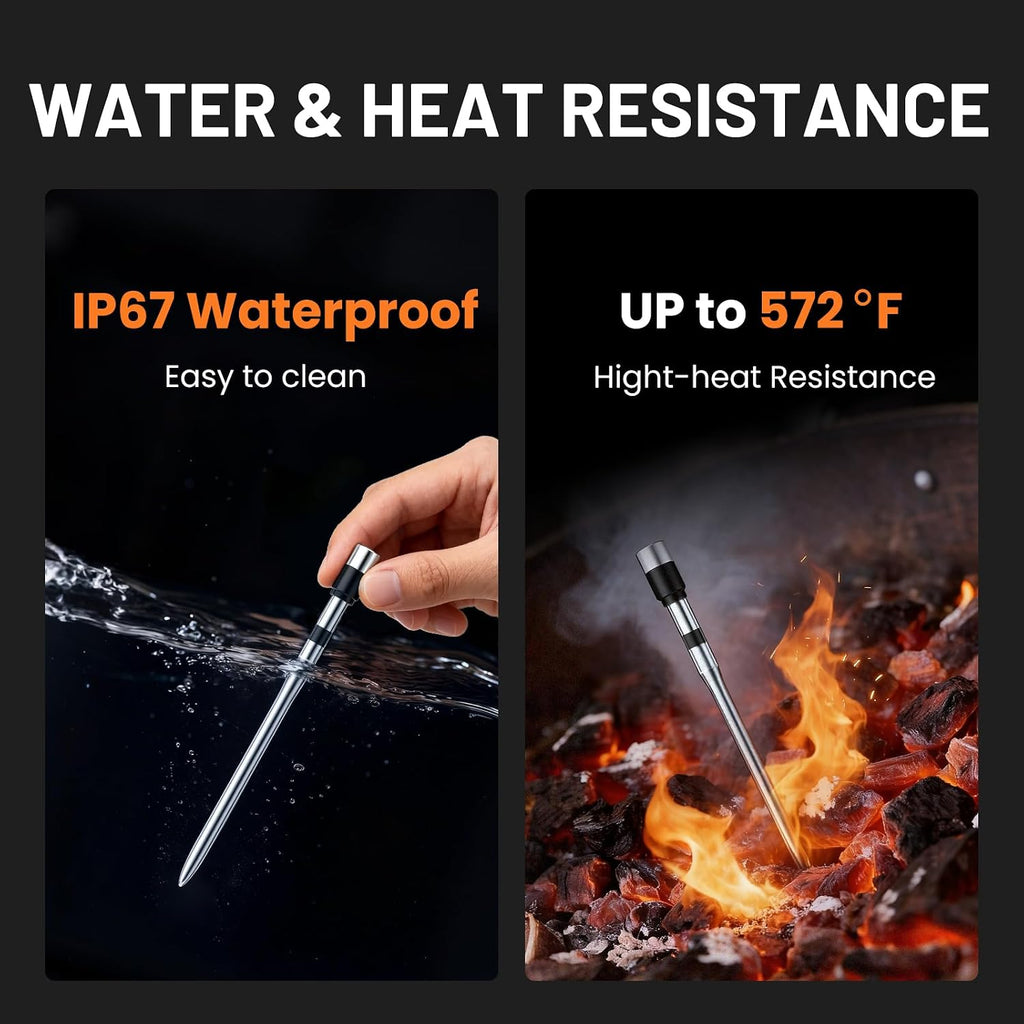 Smart Bluetooth Wireless Meat Thermometer, Digital Smart Base, 1 Probe