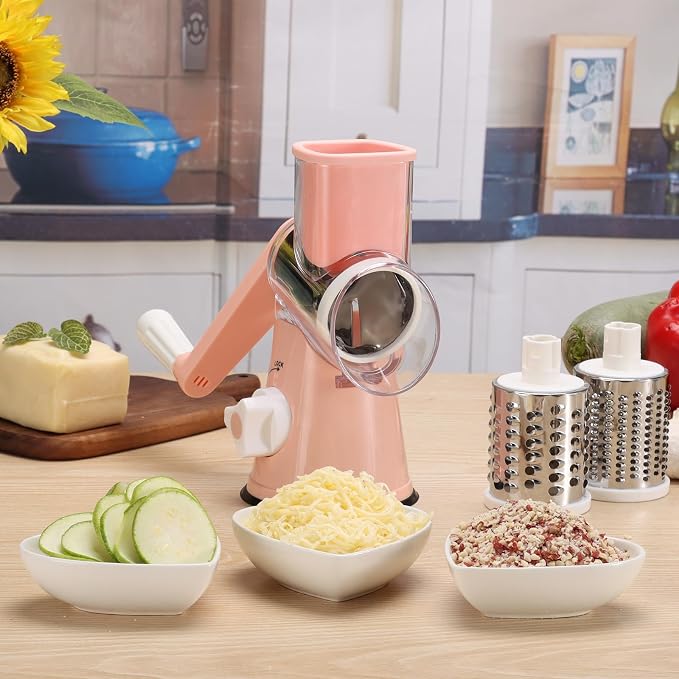 Cambom Rotary Cheese Grater Hand Crank Cheese Shredder - Image 8