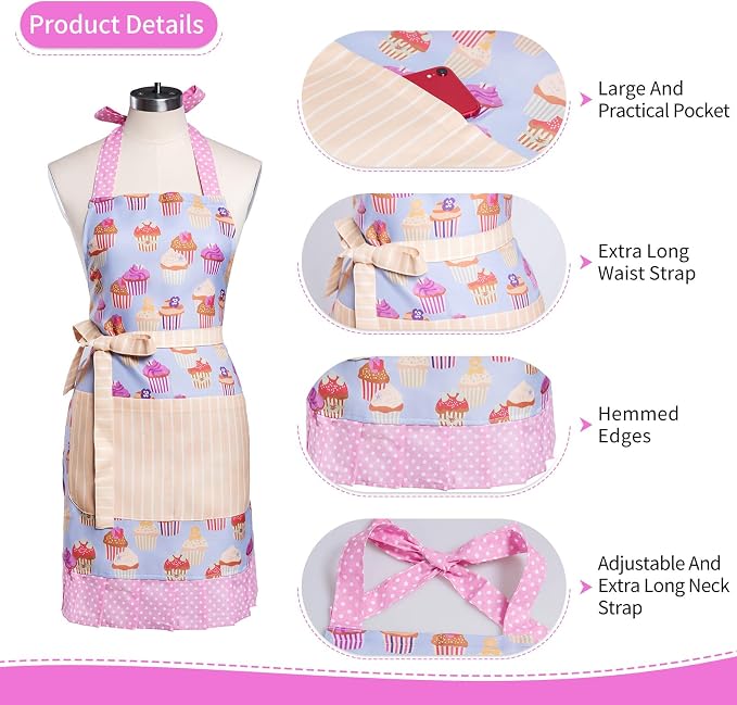 Lovely Flower Pattern Retro Aprons - Image 4