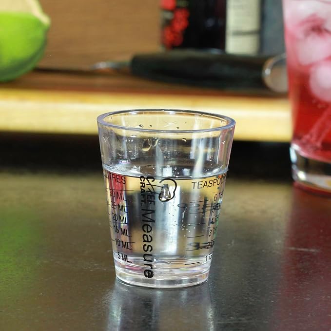 Chef Craft Classic Plastic Shot Glass Measurer, 1 ounce teaspoon/tablespoon - Image 4