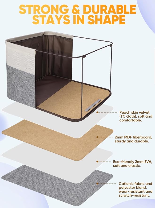 BALEINE 3 Pack Fabric Closet Storage Bins - Image 3