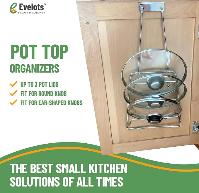 Evelots 2-in-1 Pot Lid Organizer - Image 4