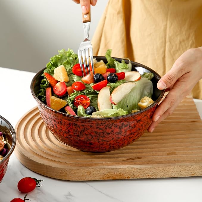 Hasense Ceramic Salad Bowl, 60 Ounces Large Serving Bowls, 8.5 Inch Soup Bowls - Image 7