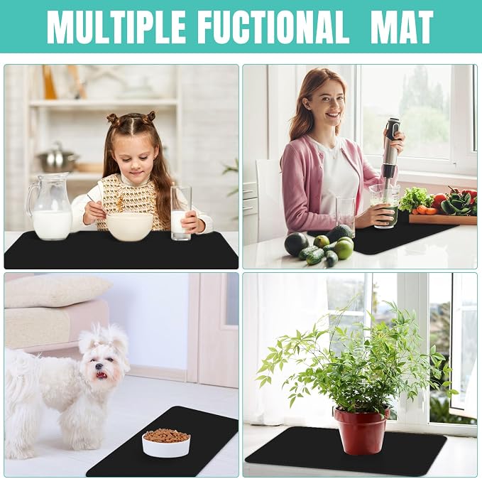 WISELIFE Coffee Mat Super Absorbent Dish Drying Mat Bar Accessories Match - Image 7